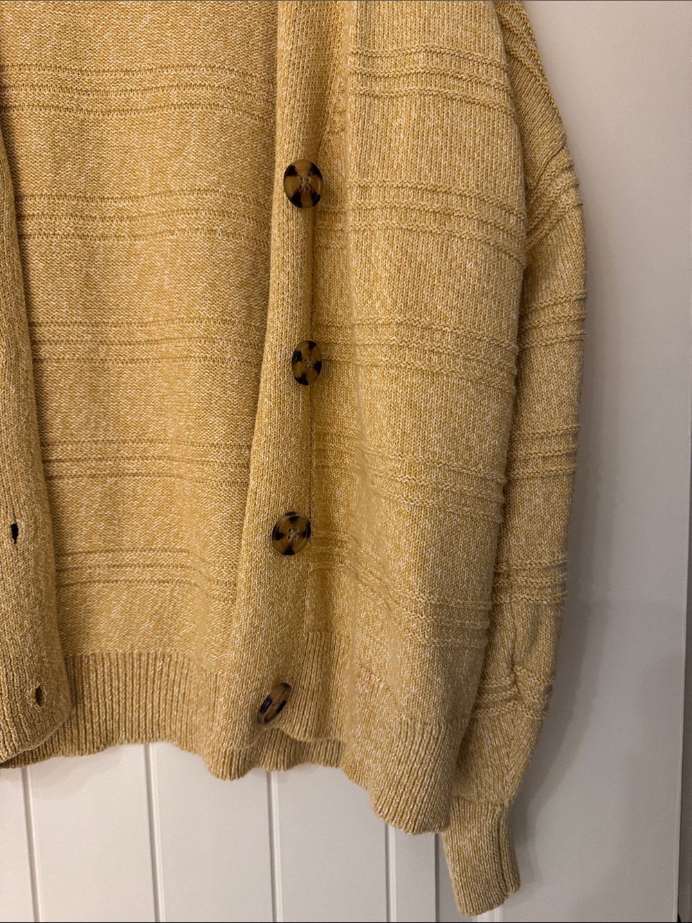 Mustard Button-Front Cardigan - Picture 3 of 4
